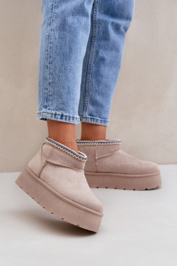 nööpidega lumesaapad platvormiga  Haftem Elevandiluu värvi Heslania 2