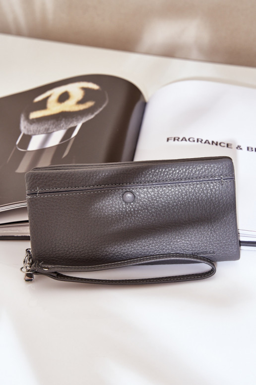 Rahakott Koos reljeefiga  halli värvi Martiel