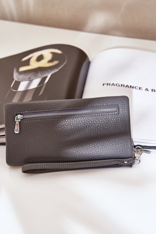 Rahakott Koos reljeefiga  halli värvi Martiel