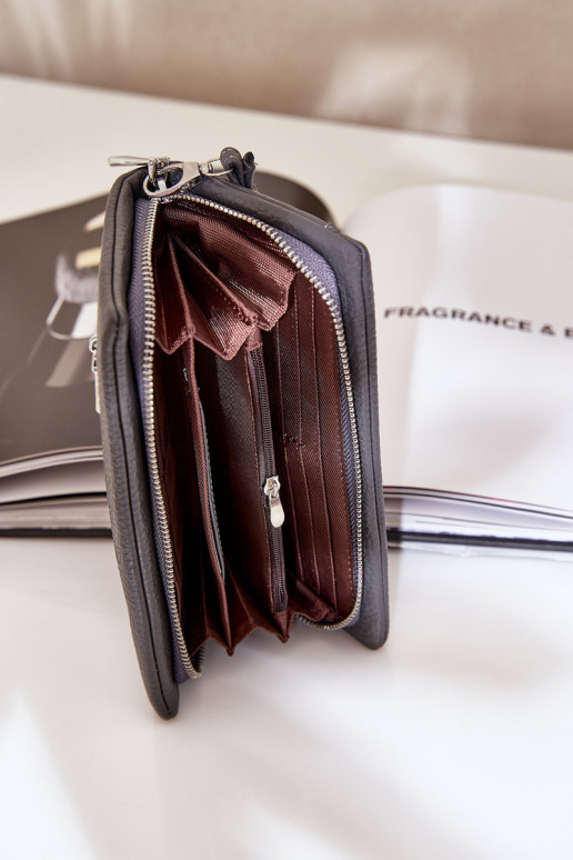 Rahakott Koos reljeefiga  halli värvi Martiel