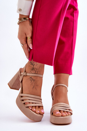 Elegantsed kõrged kontsad  beeži värvi Verda