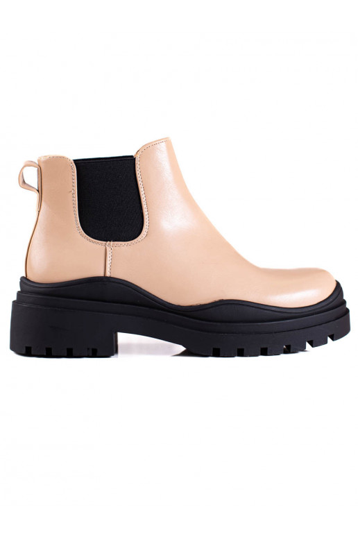 Must naiste saapad  platvormiga