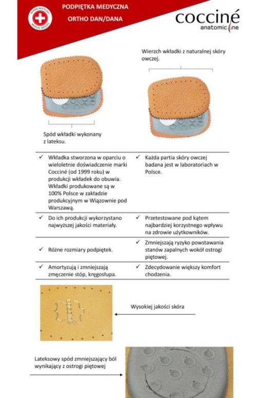 COCCINE ORTHO DAN sisetallad Na Ostrogi Piętowe
