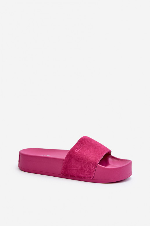 Big Star NN274A672 fuksia sametised naiste platvormsussid