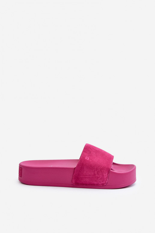 Big Star NN274A672 fuksia sametised naiste platvormsussid