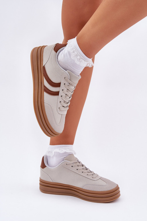 Stiilsed sneakerid mudeli kingad platvormiga halli värviga DoriĮa