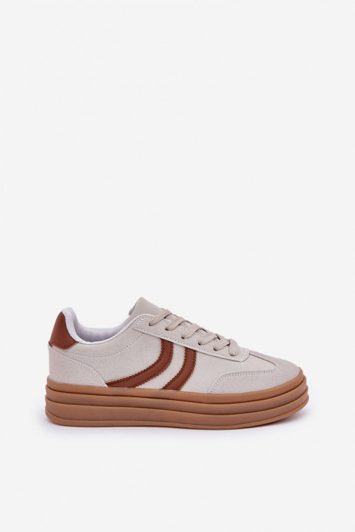 Stiilsed sneakerid mudeli kingad platvormiga halli värviga DoriĮa