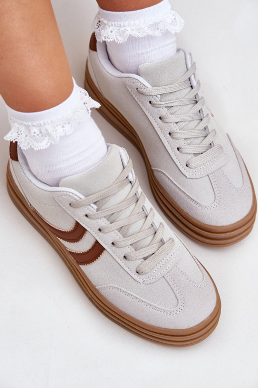 Stiilsed sneakerid mudeli kingad platvormiga halli värviga DoriĮa