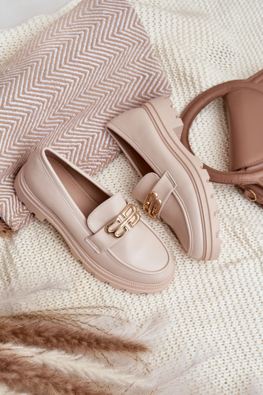 naiste mokassiinid eko-nahast beeži värvi Savethira  naiste mokassiinid eko-nahast beeži värvi Savethira