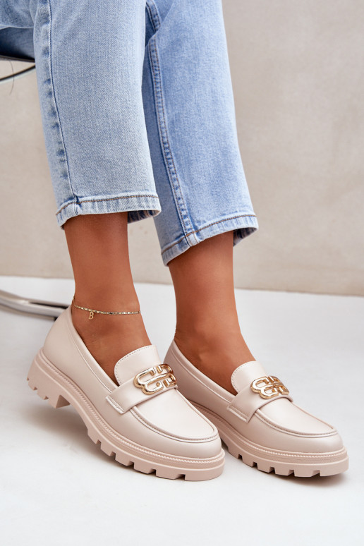 naiste mokassiinid Ze Kuldset värvim Detalem beeži värvi Trionna naiste mokassiinid Ze Kuldset värvim Detalem beeži värvi Trionna