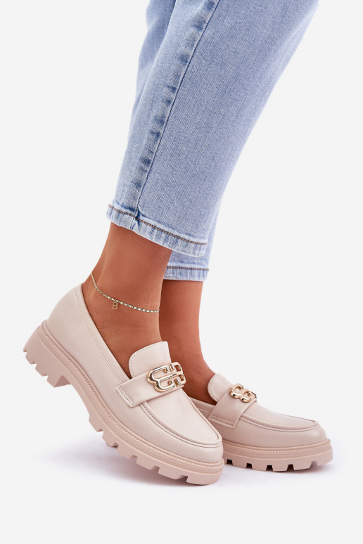 naiste mokassiinid Ze Kuldset värvim Detalem beeži värvi Trionna naiste mokassiinid Ze Kuldset värvim Detalem beeži värvi Trionna