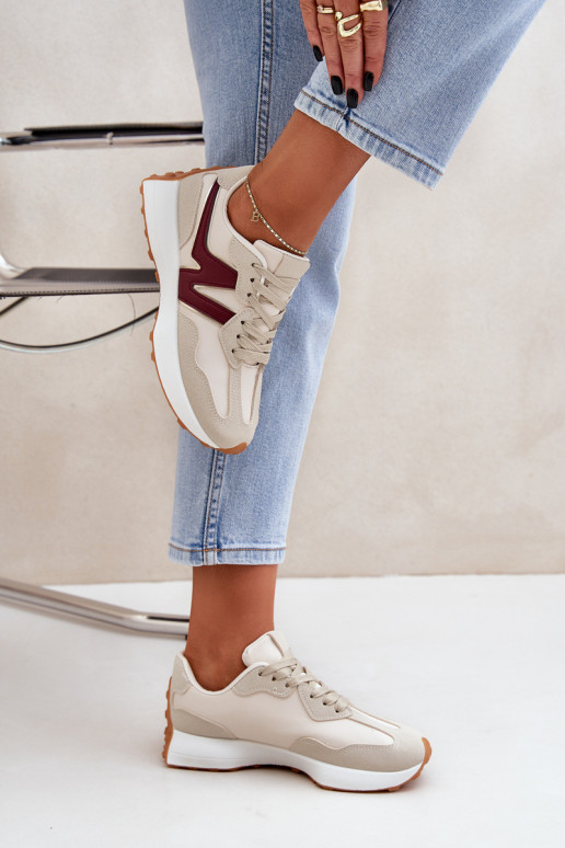 spordijalatsid  tüüpi jalanõud  beeži värvi-bordoo-värvi Britma