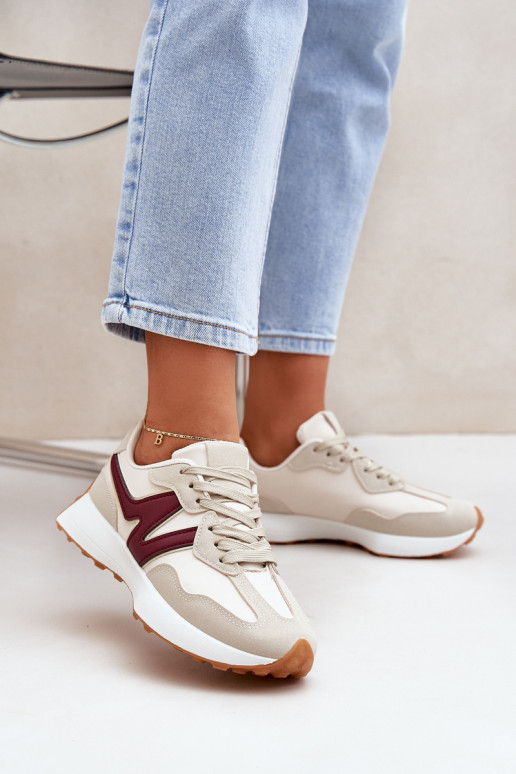 spordijalatsid  tüüpi jalanõud  beeži värvi-bordoo-värvi Britma