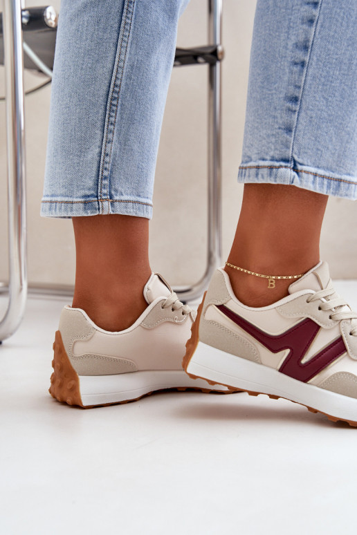 spordijalatsid  tüüpi jalanõud  beeži värvi-bordoo-värvi Britma