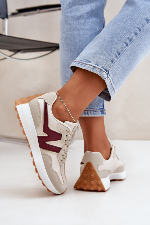 spordijalatsid  tüüpi jalanõud  beeži värvi-bordoo-värvi Britma