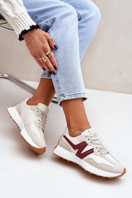 spordijalatsid  tüüpi jalanõud  beeži värvi-bordoo-värvi Britma