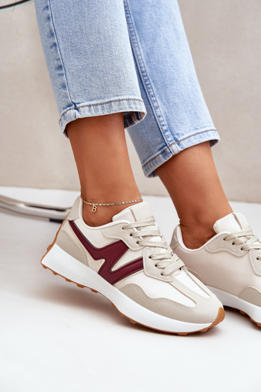 spordijalatsid  tüüpi jalanõud  beeži värvi-bordoo-värvi Britma