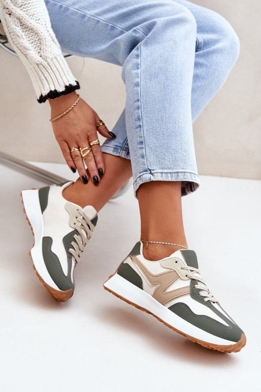 spordijalatsid  tüüpi jalanõud  beeži värvi-Rohelist värvi Britma