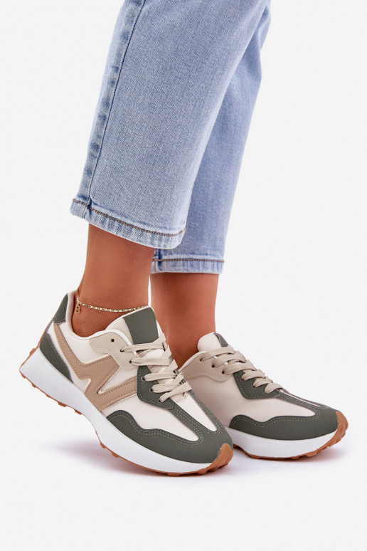 spordijalatsid  tüüpi jalanõud  beeži värvi-Rohelist värvi Britma