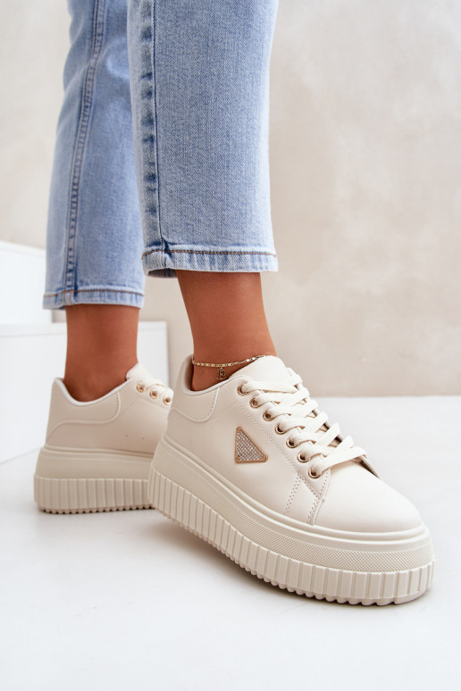 tüüpi jalanõud platvormiga Elevandiluu värvi Vallexia   tüüpi jalanõud platvormiga Elevandiluu värvi Vallexia