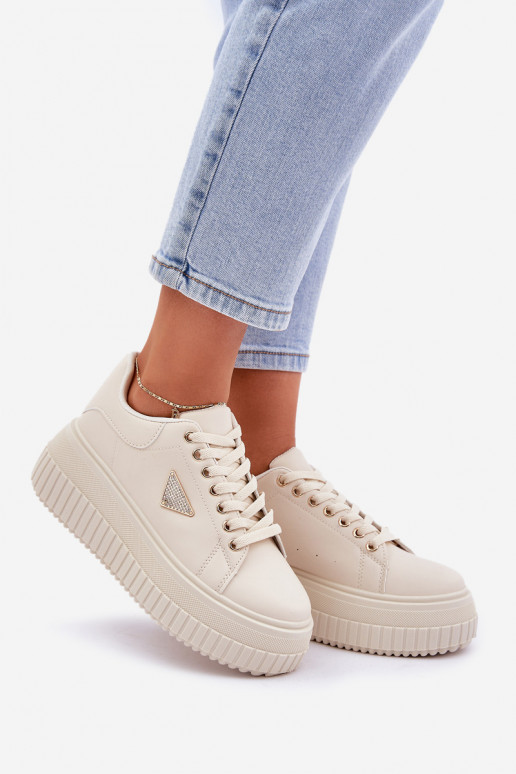 tüüpi jalanõud platvormiga Elevandiluu värvi Vallexia   tüüpi jalanõud platvormiga Elevandiluu värvi Vallexia