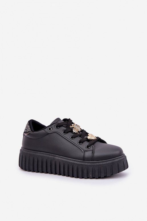 Sneakerid mudeliga jalanõud naistele musta värvi Grelesi