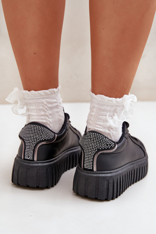 Sneakerid mudeliga jalanõud naistele musta värvi Grelesi