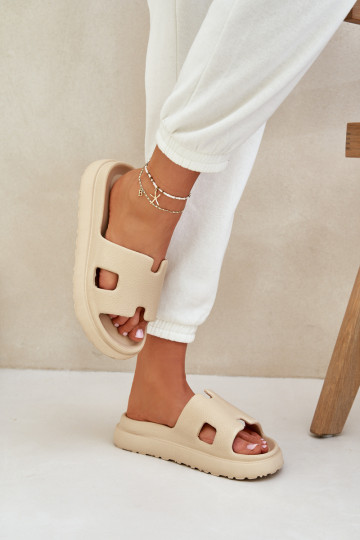 Kerged rannaplätud Sussid beeži värvi Neladith