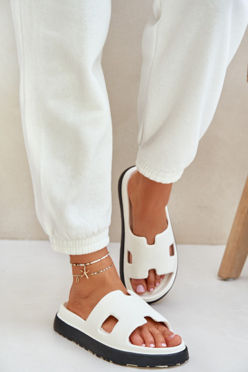 Kerged rannaplätud Sussid valget värvi Neladith