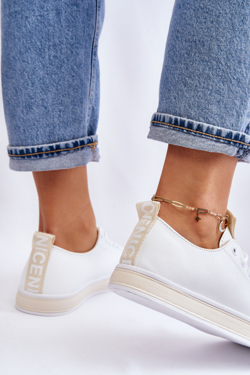 Klassikalised spordijalatsid Valget-beeži värvi Ville Klassikalised spordijalatsid Valget-beeži värvi Ville