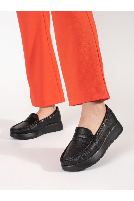  Mustad naiste mokassiinid