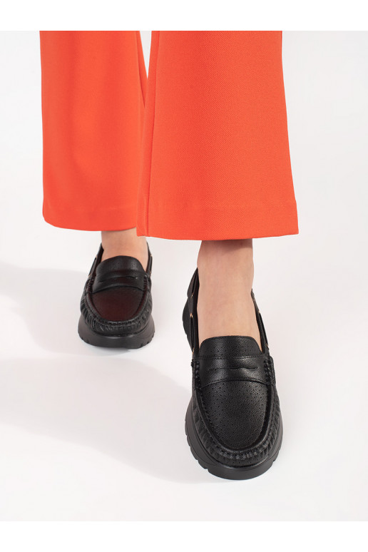  Mustad naiste mokassiinid