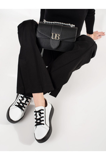 valge värv-Mustad Naiste kingad