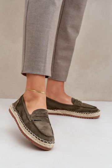 Espadrillid  Plecionką  khakivärvi Shilova 2