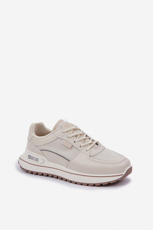 Sneakers mudeli jalanõud platvormiga Big Star OO274A155 valge-beeži värviga