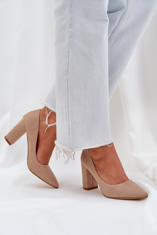 Kõrge kontsaga kingad owe beeži värvi Florena