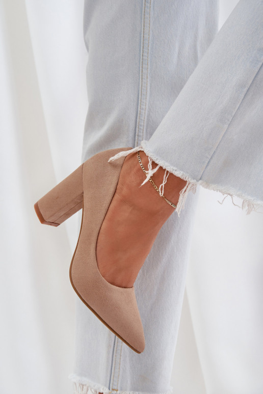 Kõrge kontsaga kingad owe beeži värvi Florena