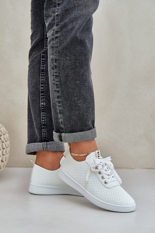 Paeltega ažuursed vabaajajalatsid Elevandiluu värvi Carinel Paeltega ažuursed vabaajajalatsid Elevandiluu värvi Carinel