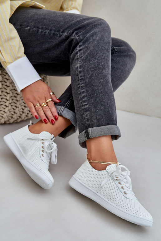 Paeltega ažuursed vabaajajalatsid Elevandiluu värvi Carinel Paeltega ažuursed vabaajajalatsid Elevandiluu värvi Carinel