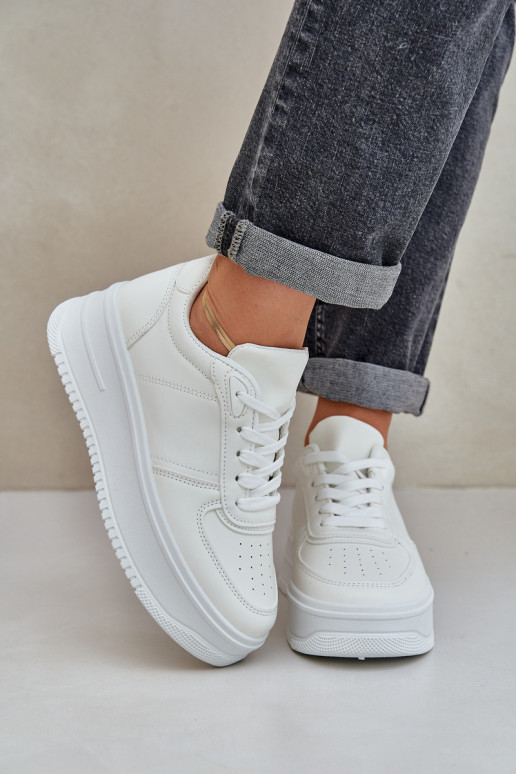 Kingad   eko-nahast platvormiga valget värvi Dorreia Kingad   eko-nahast platvormiga valget värvi Dorreia