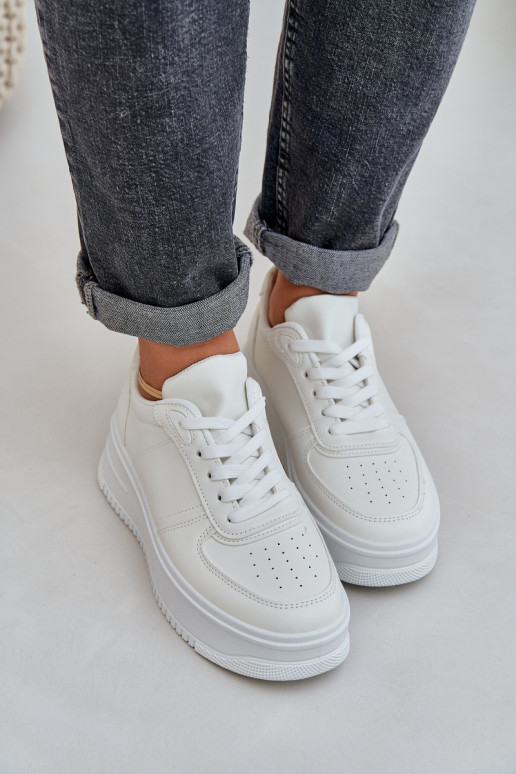 Kingad   eko-nahast platvormiga valget värvi Dorreia Kingad   eko-nahast platvormiga valget värvi Dorreia