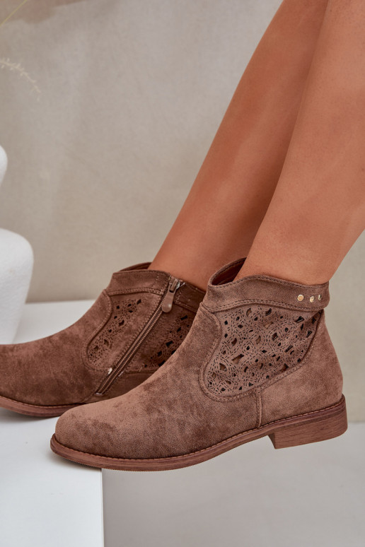 Saapad  laiade nööridega S.Barski HY51-113 pruunid värvi Saapad  laiade nööridega S.Barski HY51-113 pruunid värvi