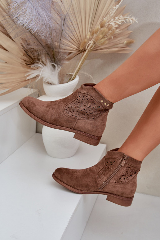 Saapad  laiade nööridega S.Barski HY51-113 pruunid värvi Saapad  laiade nööridega S.Barski HY51-113 pruunid värvi