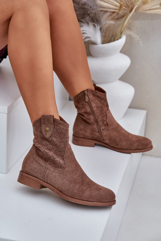 Saapad laiade nööridega S.Barski HY51-063 pruunid värvi Saapad laiade nööridega S.Barski HY51-063 pruunid värvi