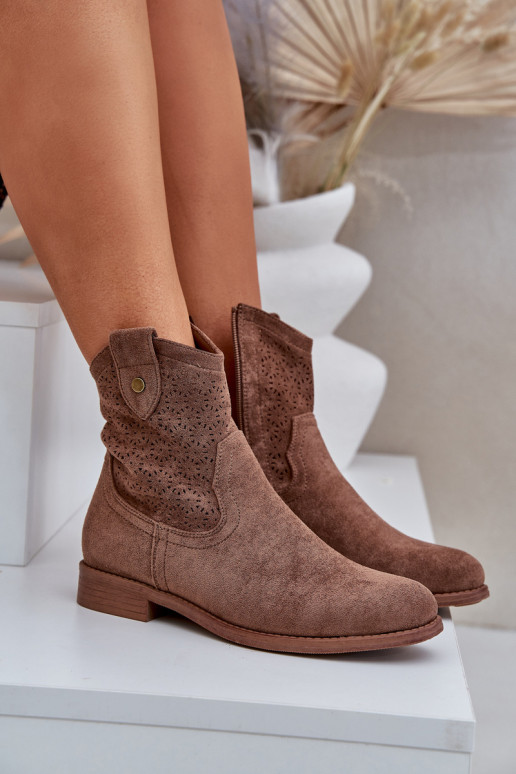 Saapad laiade nööridega S.Barski HY51-063 pruunid värvi Saapad laiade nööridega S.Barski HY51-063 pruunid värvi