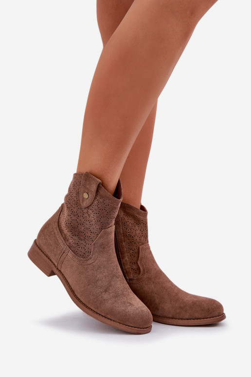 Saapad laiade nööridega S.Barski HY51-063 pruunid värvi Saapad laiade nööridega S.Barski HY51-063 pruunid värvi