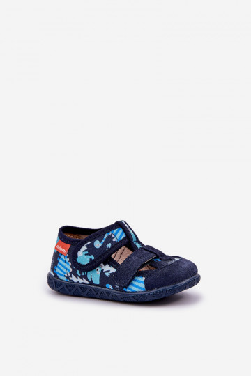 Plätud Milami Laste jalanõud krõpsudega kinnitatav tumesinist värvi Reathiana