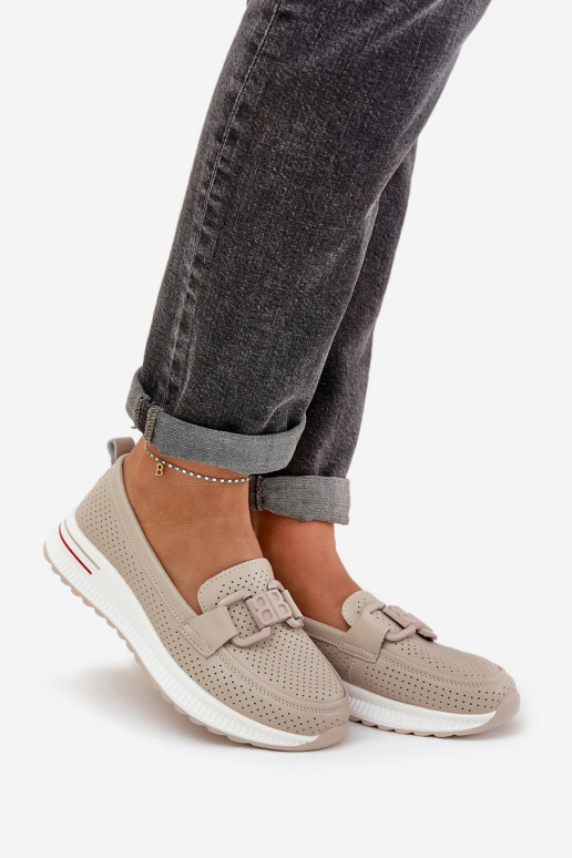    Mokassiinid platvormiga S.Barski LR51-556 beeži värvi