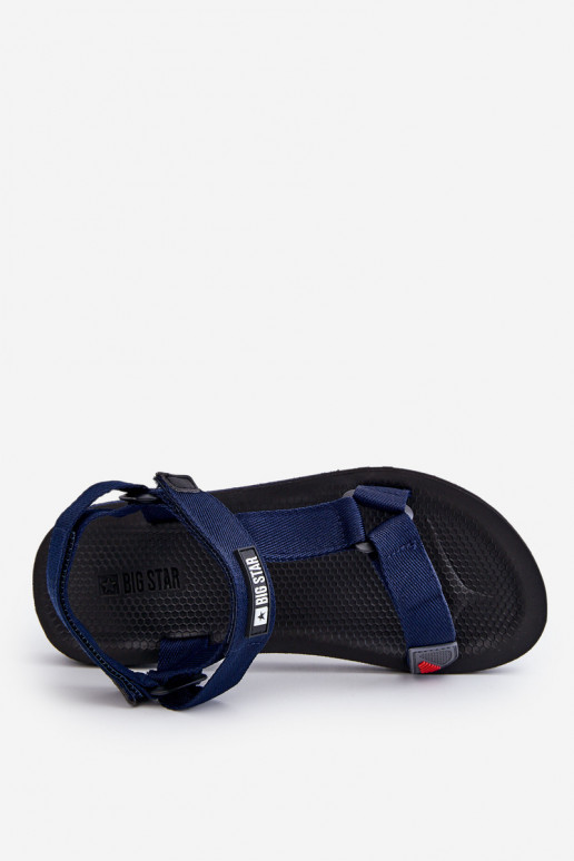  sandaalid krõpsudega kinnitatav Big Star DD174718 tumesinist värvi