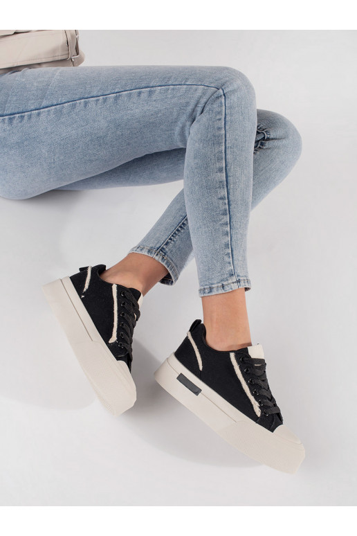 -valge värv Naiste kingad platvormiga